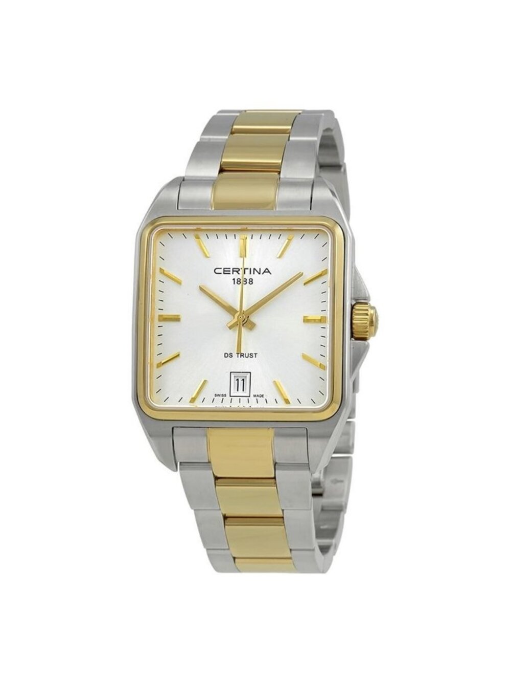NWT Certina DS Trust Quartz Silver Dial Two-tone Ladies Watch C0195102203100